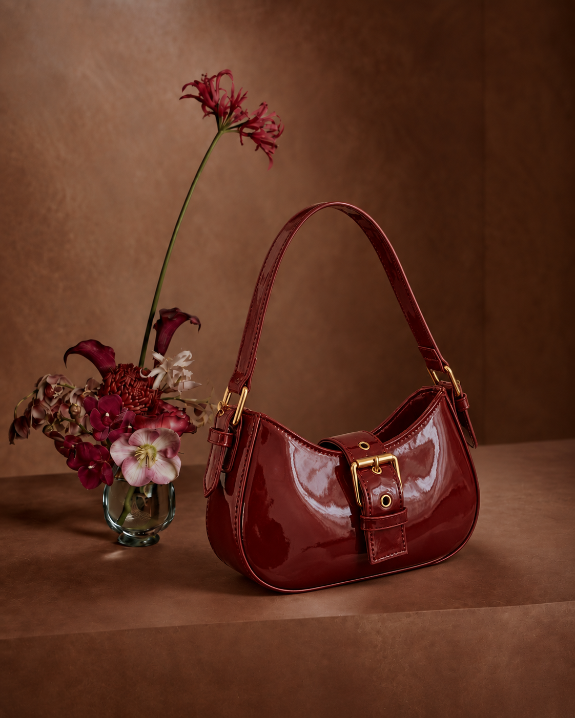Julia Wine Red Shoulder Bag