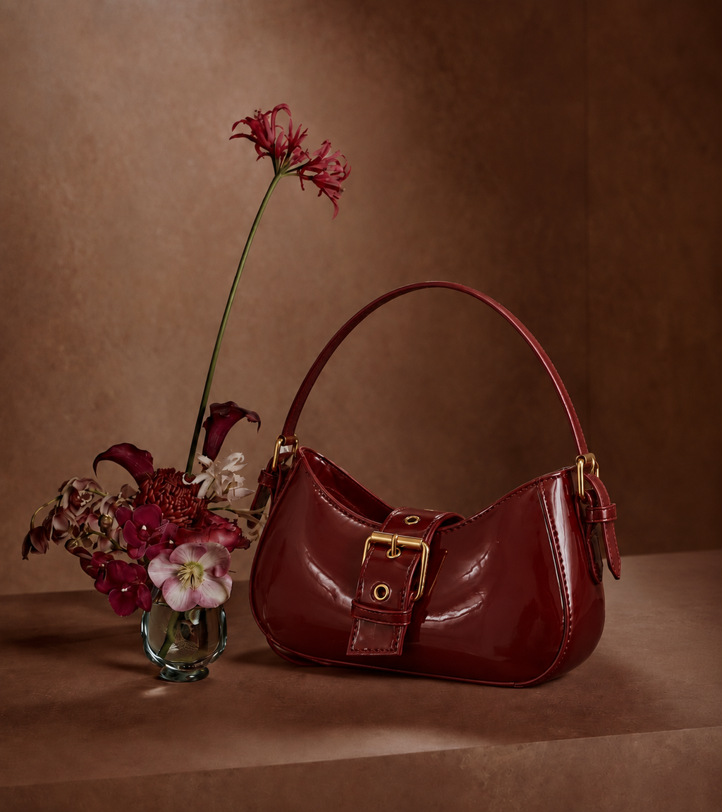 Julia Wine Red Shoulder Bag