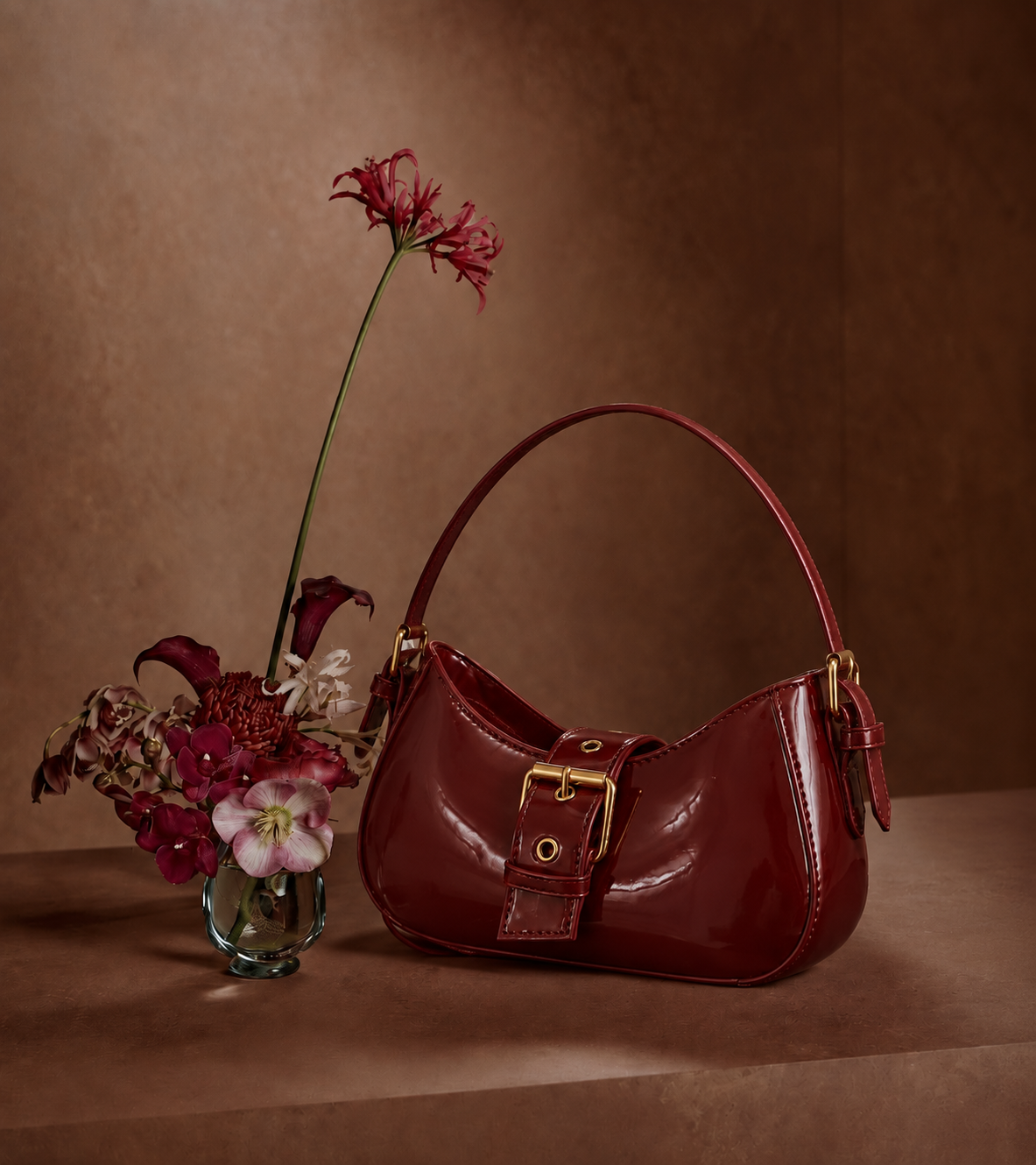 Julia Wine Red Shoulder Bag