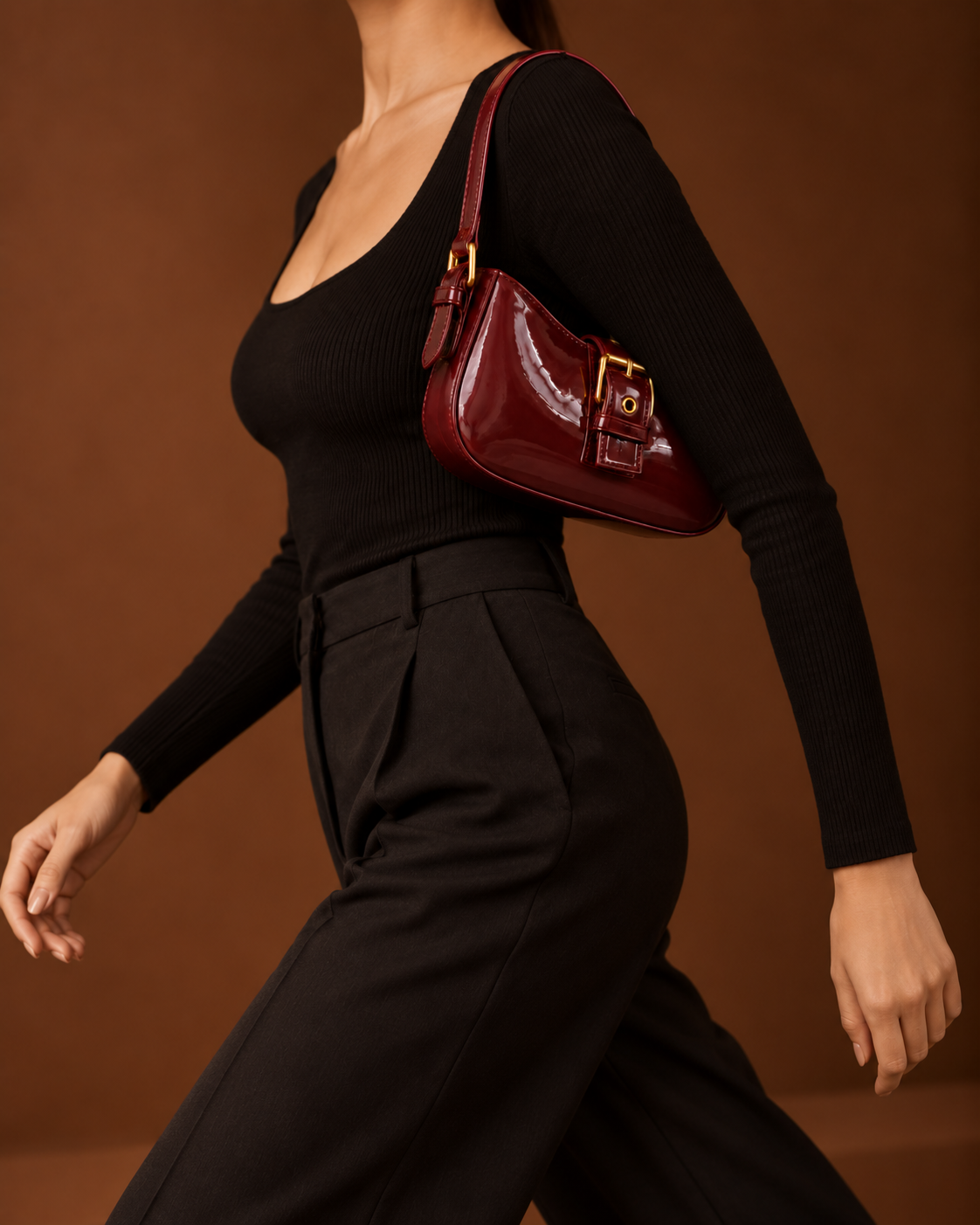 Julia Wine Red Shoulder Bag