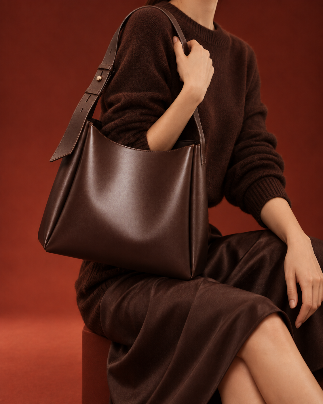 Maya Vegan Leather Shoulder Bag