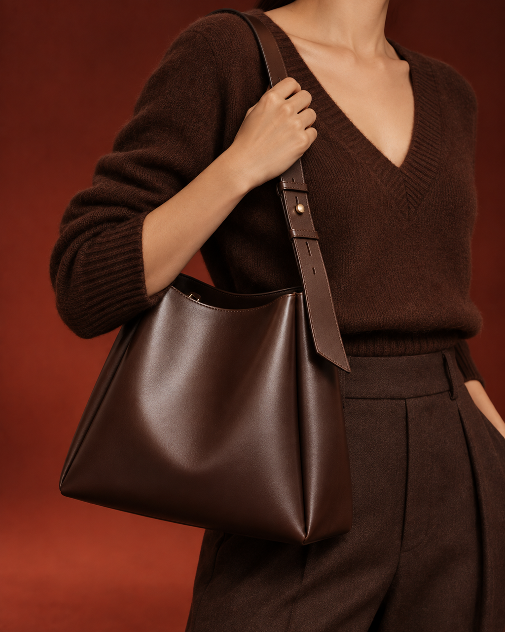 Maya Vegan Leather Shoulder Bag